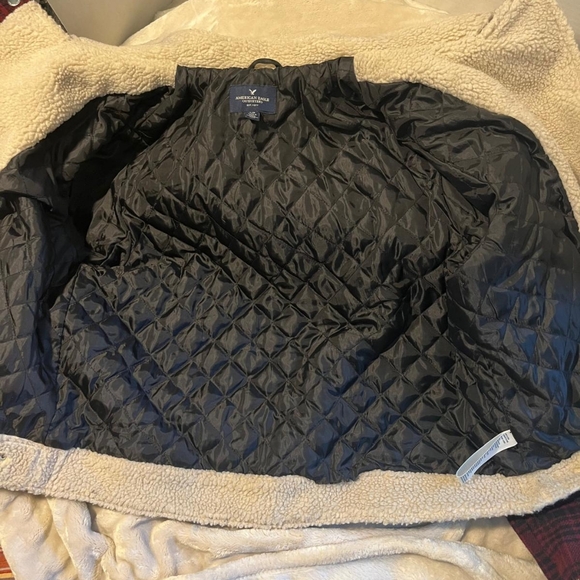 American Eagle Plaid Moto Jacket, Size L - Quilted Comfort, EUC - Picture 8 of 11
